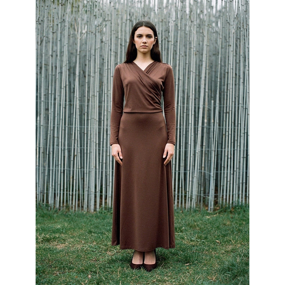 Women's Wrap Maxi Dress, front view