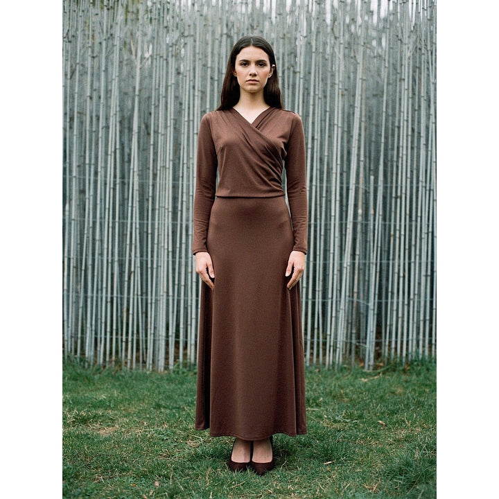 Women's Wrap Maxi Dress, front view