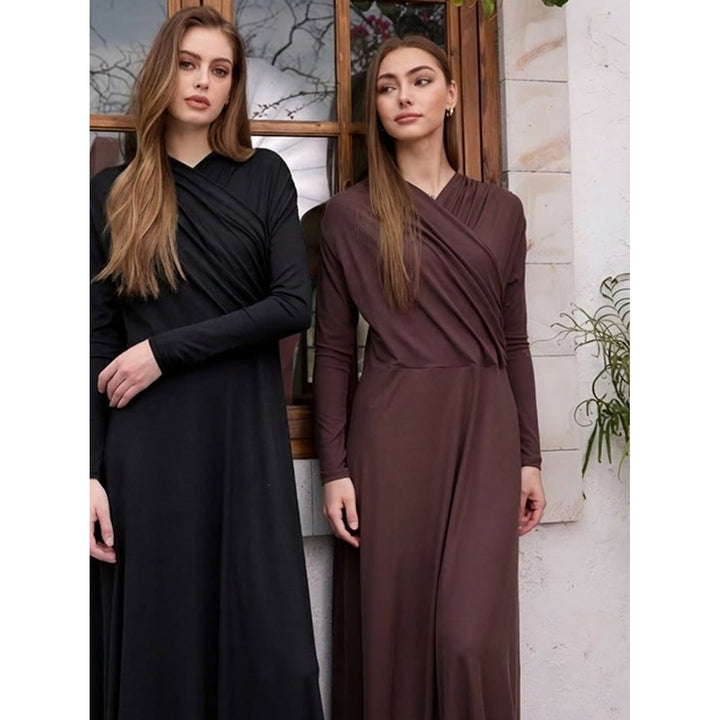 Women's Wrap Maxi Dress, front view 2