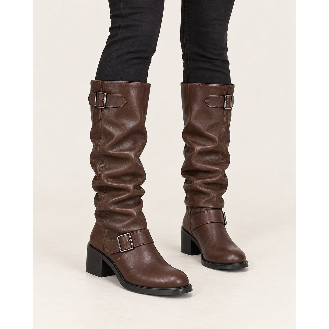Women's Slouch Biker Boots, front view