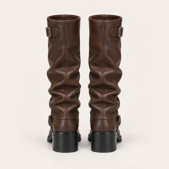 Women's Slouch Biker Boots, back view